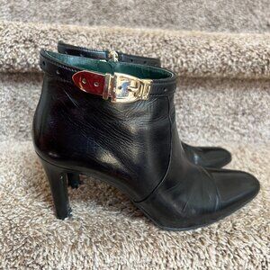 Gucci Women's Black Leather Ankle Boots